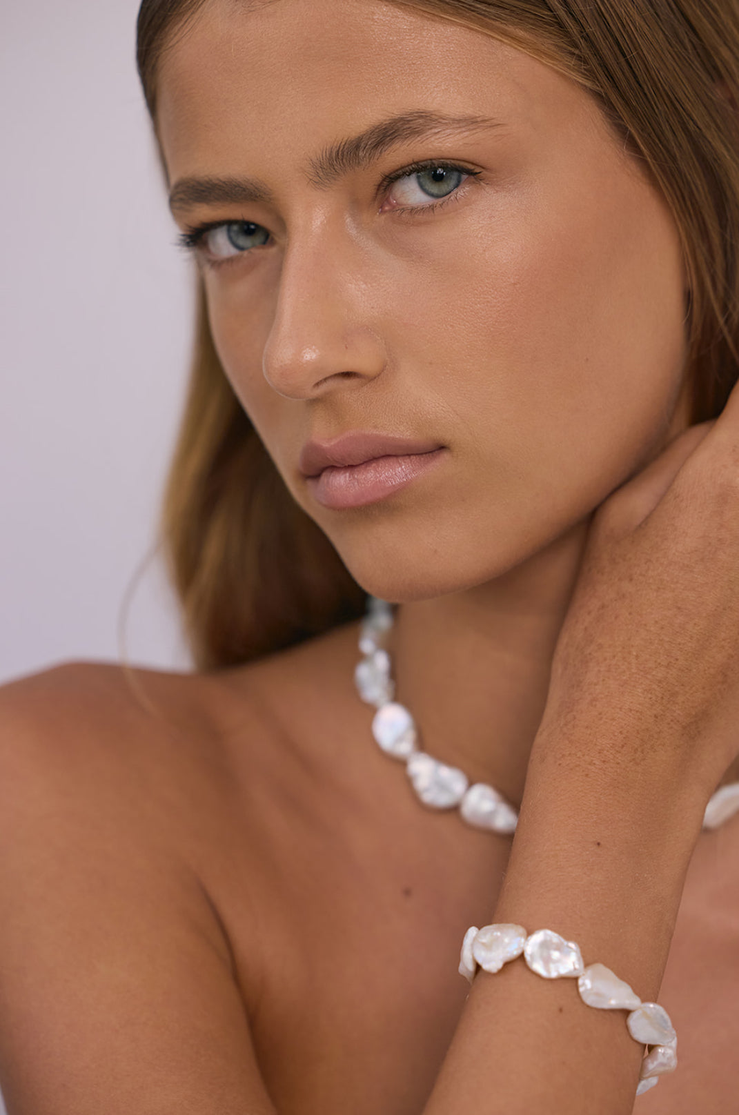 The White Keshi Necklace
