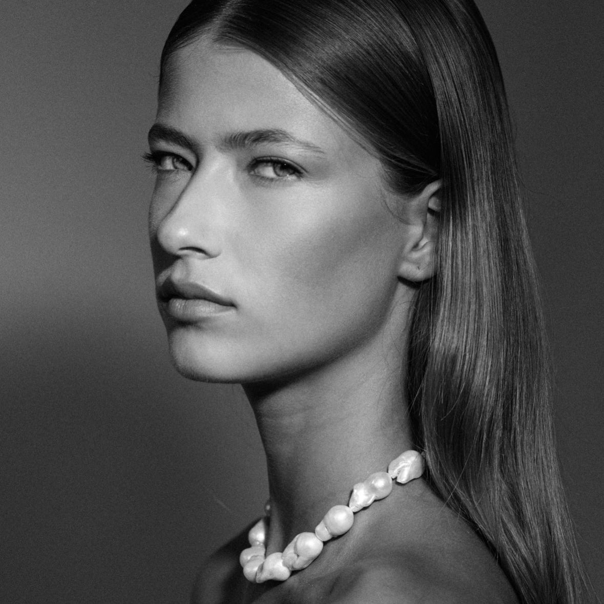 White Baroque Necklace For Her