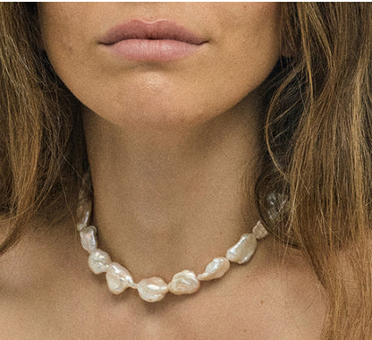 The White Keshi Necklace