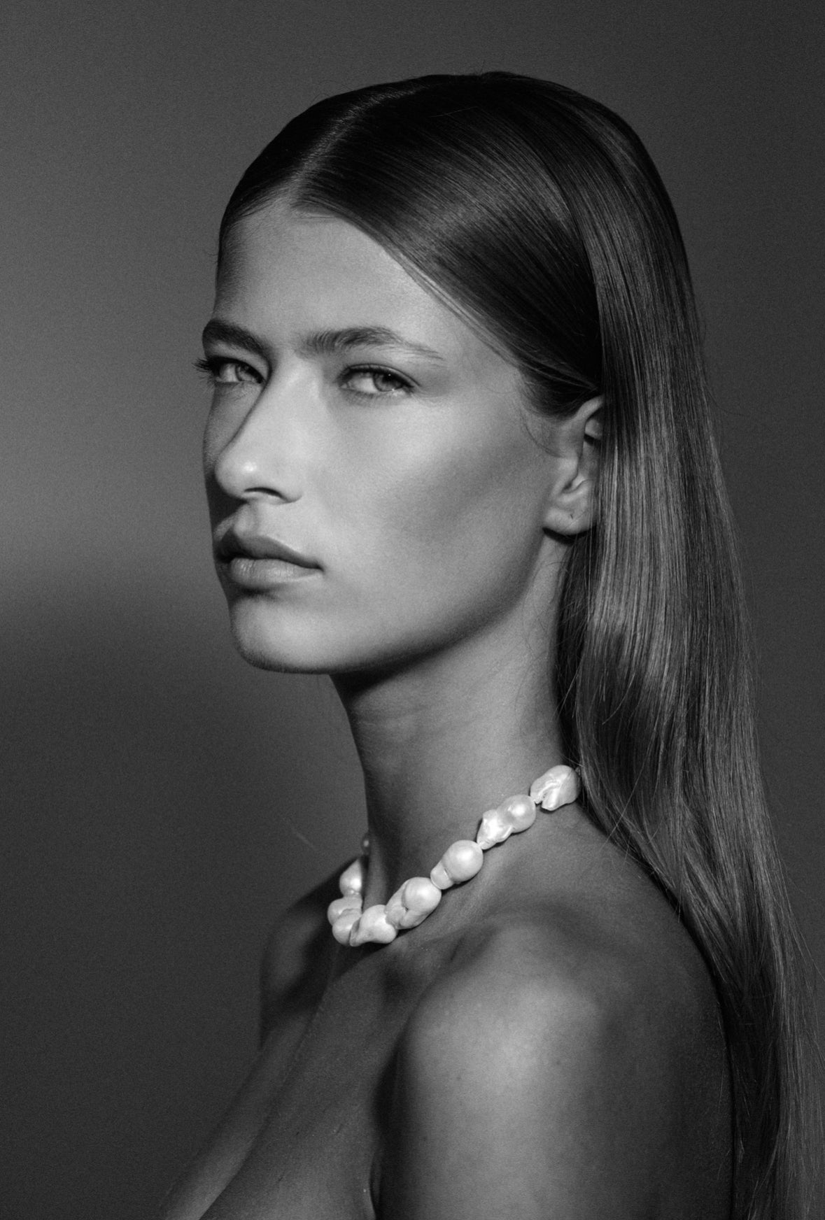 White Baroque Necklace For Her