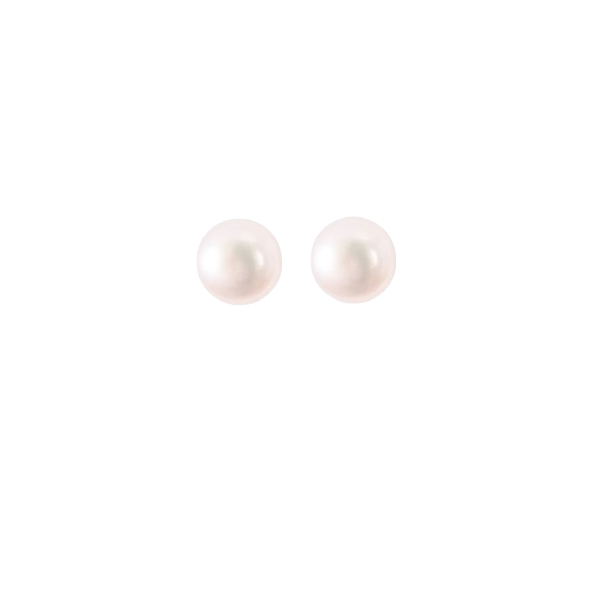The ROUND Stud Pearl Earings