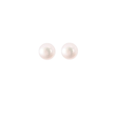 The ROUND Stud Pearl Earings