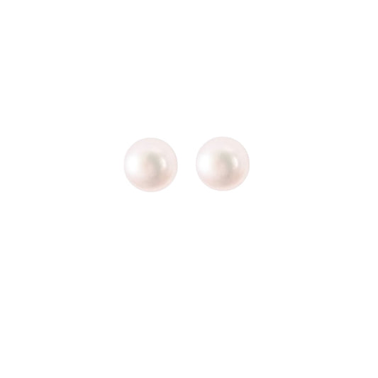 The ROUND Stud Pearl Earings